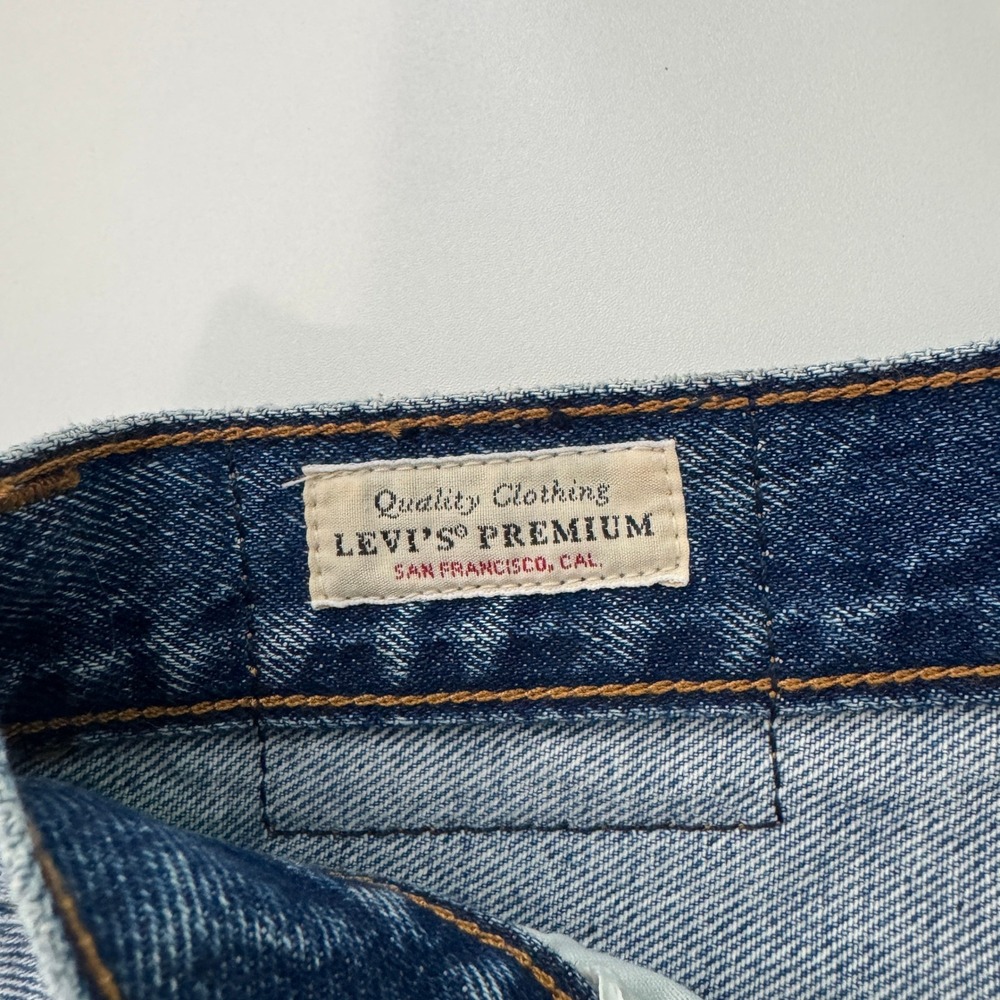 Levi's Premium 501 Original Two Tone Jeans 27 Blue High Rise Straight Leg Denim - Picture 10 of 12